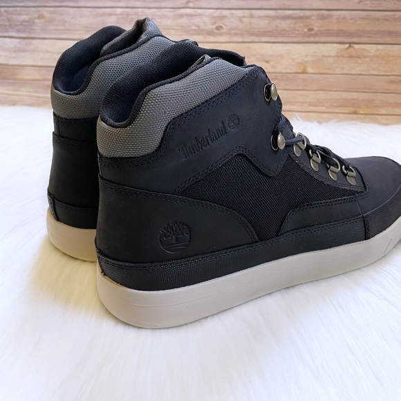 Timberland Men’s Ashwood Park Mid Hiker Black Boots - Picture 5 of 8